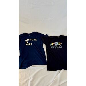 Attitude Is Free‎ Graphic T-Shirt Bundle Casual Cotton Tee XL L
